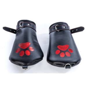 Mitaines Pattes de chien DOG PAW Noires et Rouges
