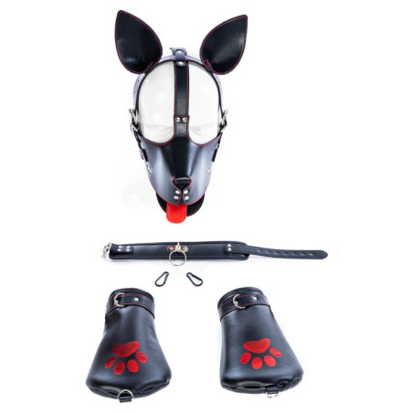 Kit PUPPY 6 Pièces de Kinky Puppy Noir-Rouge