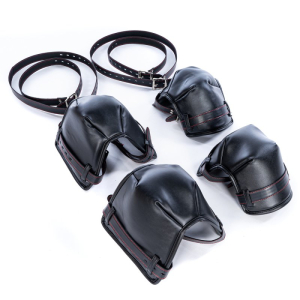 Kit complet PUPPY BONDAGE 14 Pièces Noir et Rouge