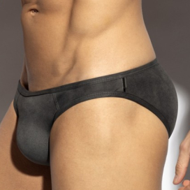 Slip bikini Gris Gamme SIMSUEDE d'Es Collection