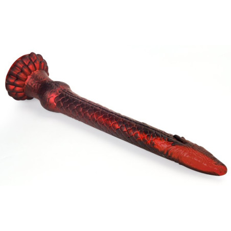 Gode Dragon HEELIX S 28 x 4 cm Rouge - Long et Fin