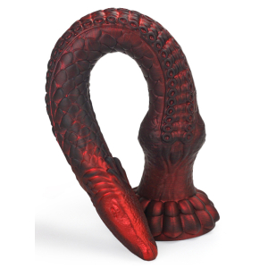Gode Dragon HEELIX S 28 x 4 cm Rouge - Long et Fin