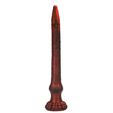 Gode Dragon HEELIX M Rouge - Forme longue et épaisse