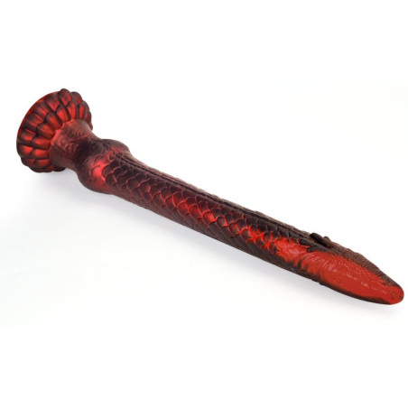 Gode Dragon HEELIX M Rouge - Forme longue et épaisse