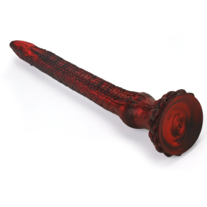Gode Dragon HEELIX M Rouge - Forme longue et épaisse