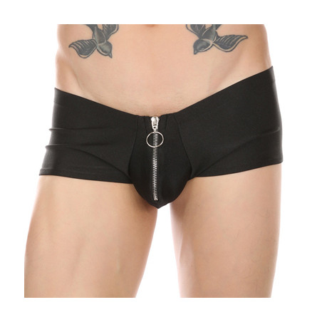 Shorty sexy avec Zip MINO Noir