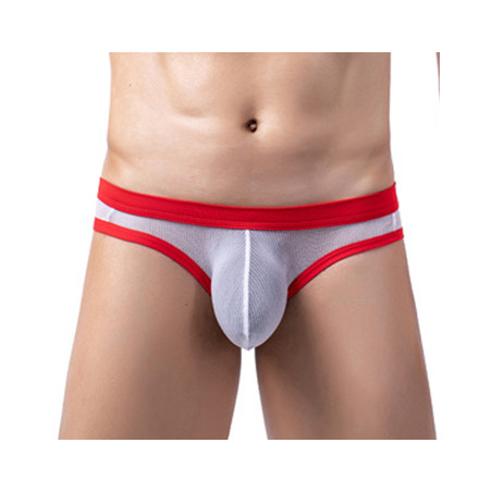 Slip sexy CLIPO Blanc-Rouge
