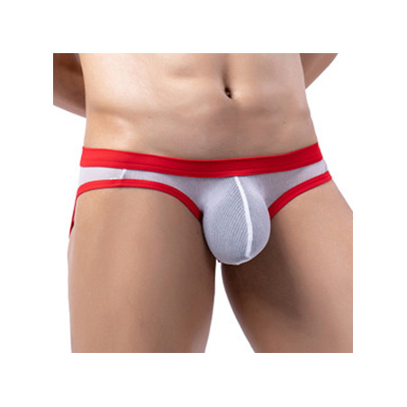 Slip sexy CLIPO Blanc-Rouge