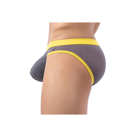 Slip sexy CLIPO Gris-jaune