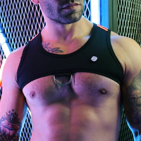 Harnais court TANK FUTURA Noir et Orange de Breedwell