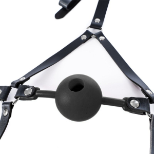 Bâillon-Boule percé ENJOY WAX 49mm Noir