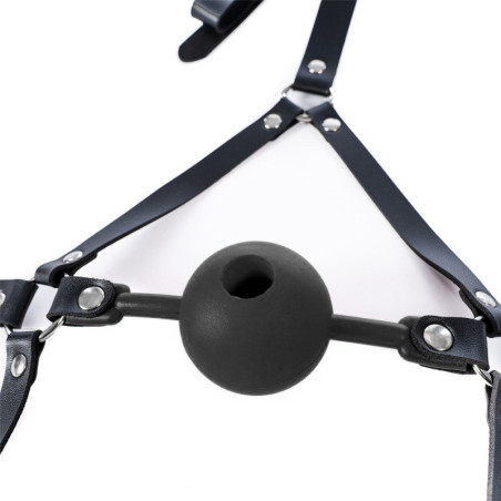 Bâillon-Boule percé ENJOY WAX 49mm Noir