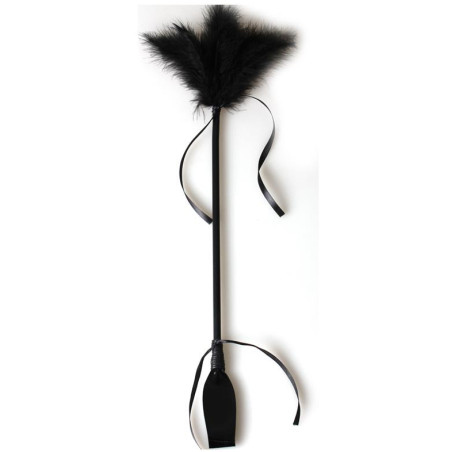 Cravache et Plumeau SECRET TOUCH 50cm Noir