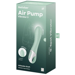 Vibro Point G Gonflable AIR PUMP Vibrator 3 12 x 4cm Vert