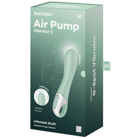 Vibro Point G Gonflable AIR PUMP Vibrator 3 12 x 4cm Vert