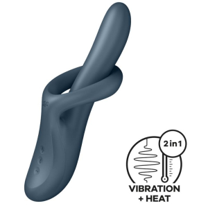 Vibro Rabbit HEAT FLEX 4 7 x 3cm Gris