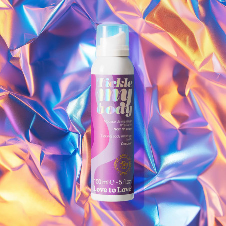 Mousse de massage crépitante TICKLE MY BODY Noix de Coco 150ml