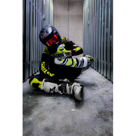 Chaussettes hautes MX SOCKS Sk8erboy Blanc-Fluo-Noir