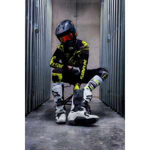 Chaussettes hautes MX SOCKS Sk8erboy Blanc-Fluo-Noir