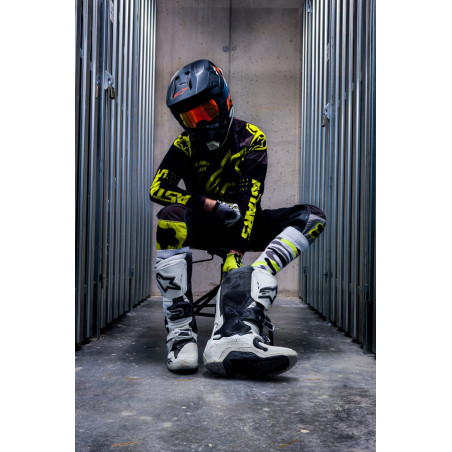Chaussettes hautes MX SOCKS Sk8erboy Blanc-Fluo-Noir