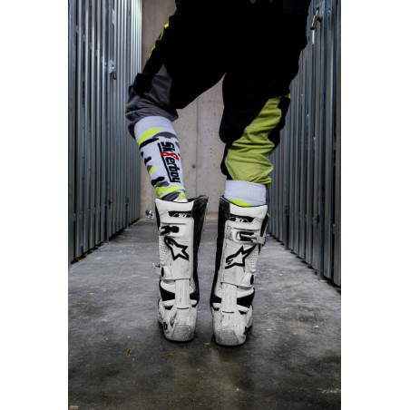 Chaussettes hautes MX SOCKS Sk8erboy Blanc-Fluo-Noir