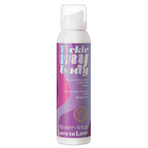 Mousse de massage crépitante TICKLE MY BODY Fraise 150ml
