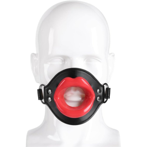 Bâillon Lèvres LIPS GAG Noir-Rouge