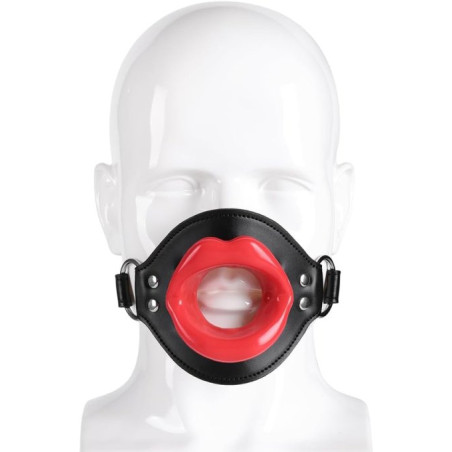 Bâillon Lèvres LIPS GAG Noir-Rouge