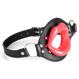 Bâillon Lèvres LIPS GAG Noir-Rouge