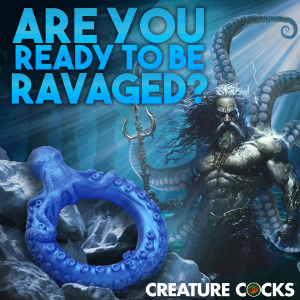 Cockring POSEIDON'S OCTO-RING Bleu