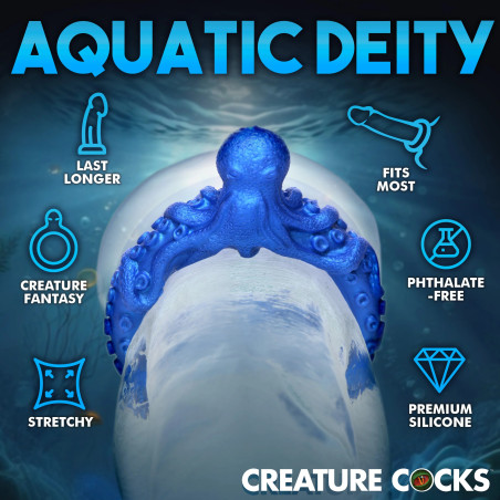 Cockring POSEIDON'S OCTO-RING Bleu