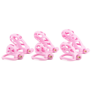 Cage de chasteté rose ROBAT 3XL de 12 x 3.7 cm
