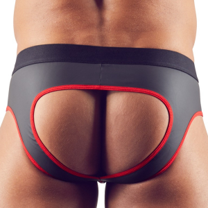 Jockstrap JOY ZIP Noir-Rouge
