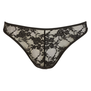 Slip sexy en dentelle FLOWTHIN Noir