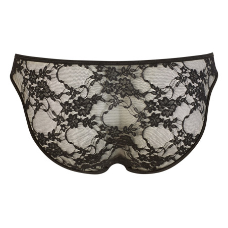 Slip sexy en dentelle FLOWTHIN Noir
