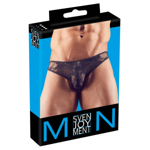 Slip sexy en dentelle FLOWTHIN Noir