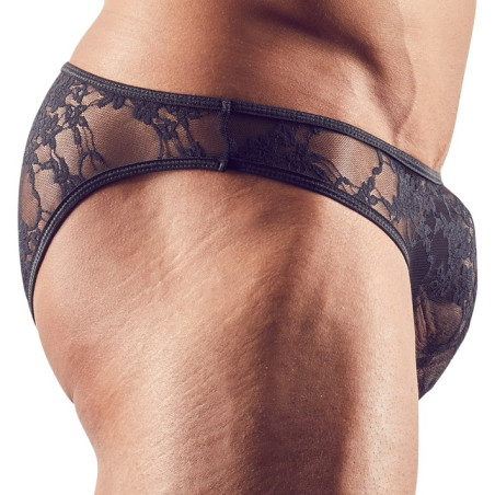 Slip sexy en dentelle FLOWTHIN Noir