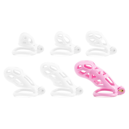 Cage de chasteté rose ROBAT 3XL de 12 x 3.7 cm
