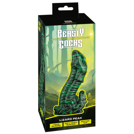 Gode Monster LIZARD PEAK 18 x 5.5 cm Vert