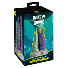 Triple Gode Monster TRI TENTAK 19 x 9.5 cm de Beasty Cocks 2