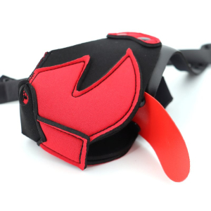 Museau PUPPY MUZ Noir et Rouge en Néoprène
