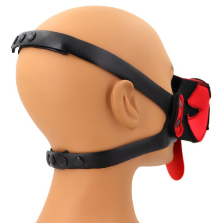 Museau PUPPY MUZ Noir et Rouge en Néoprène