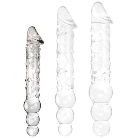 Gode en Verre THREEBALL S 24.5 x 4cm Transparent