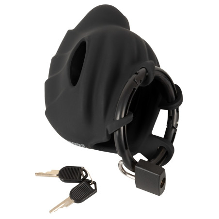 Cage de chasteté Silicone COCK VELVET 10 x 5.4 cm Noire