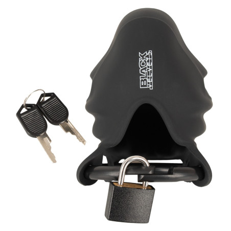 Cage de chasteté Silicone COCK VELVET 10 x 5.4 cm Noire