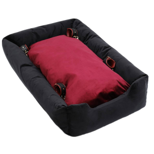 Panier Puppy avec Menottes Noir-Rouge 106 x 70 x 20 cm