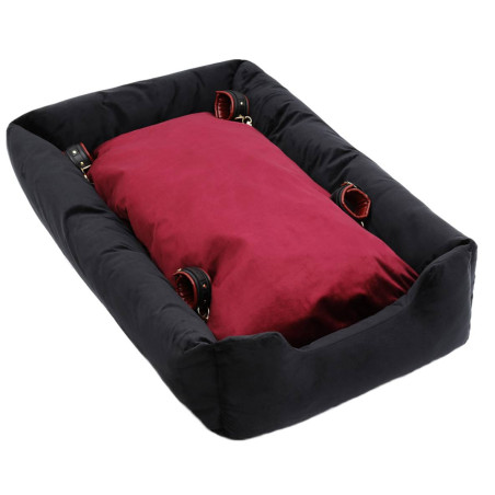 Panier Puppy avec Menottes Noir-Rouge 106 x 70 x 20 cm