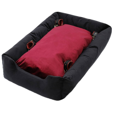 Panier Puppy avec Menottes Noir-Rouge 106 x 70 x 20 cm