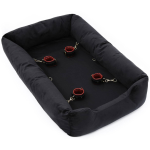 Panier Puppy avec Menottes Noir-Rouge 106 x 70 x 20 cm