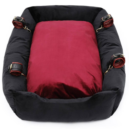 Panier Puppy avec Menottes Noir-Rouge 106 x 70 x 20 cm